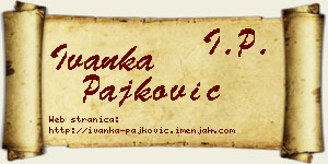 Ivanka Pajković vizit kartica